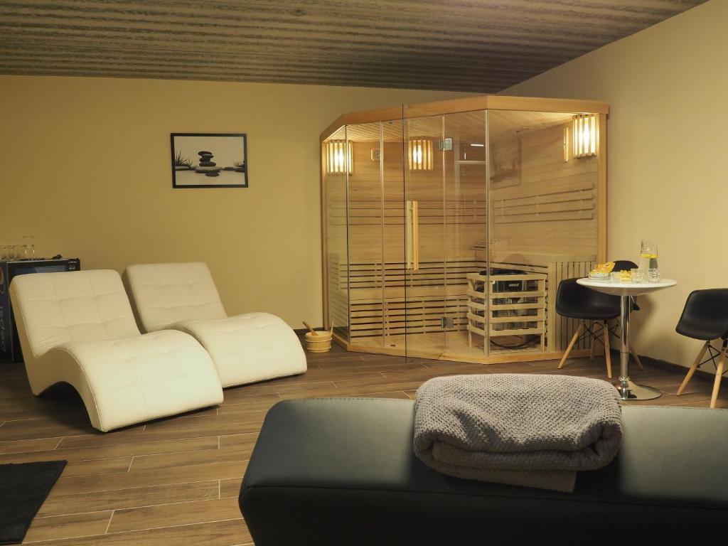 Część wypoczynkowa w obiekcie Pension Inspirace a Wellness self check-in