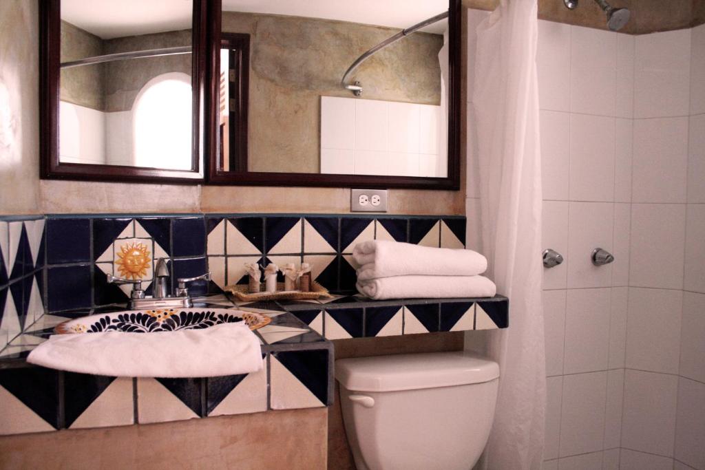 Koupelna v ubytování Hotel Rio Malecon