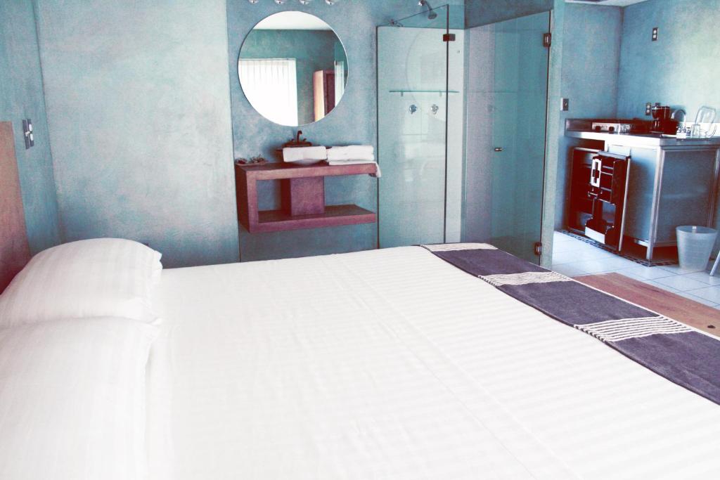Postel nebo postele na pokoji v ubytování Hotel Rio Malecon