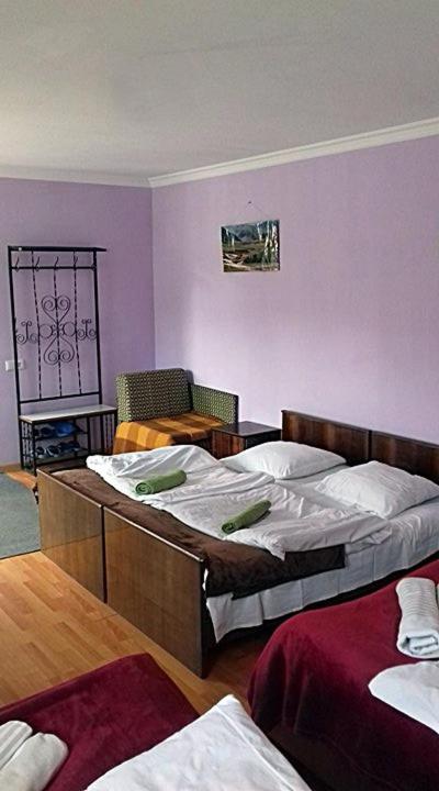 Postel nebo postele na pokoji v ubytování Nino Khetaguri Guest House