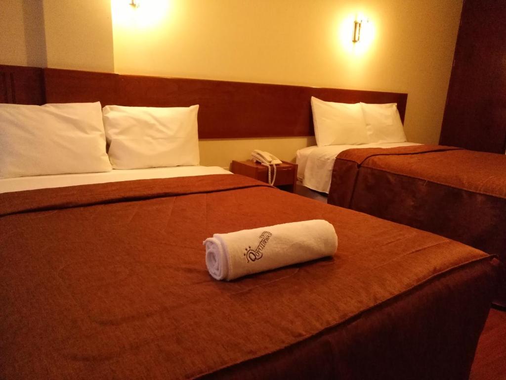 Postel nebo postele na pokoji v ubytování Hostal Qoyllurwasi