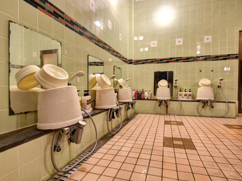 Koupelna v ubytování Masuya Ryokan