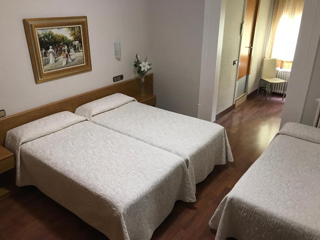 Postel nebo postele na pokoji v ubytování Hotel Pelayo