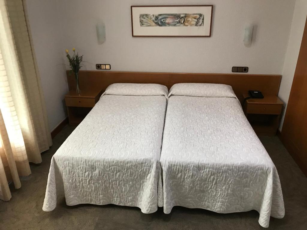 Postel nebo postele na pokoji v ubytování Hotel Pelayo