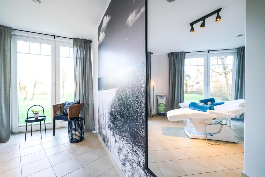 Posezení v ubytování Strandhafer Aparthotel
