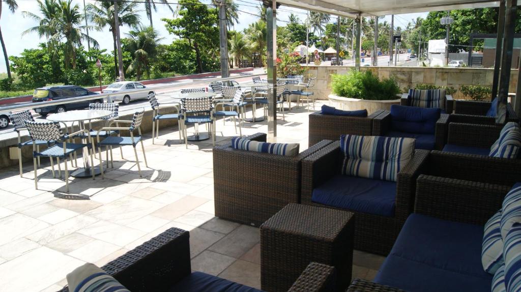 Uma área de estar em Littoral Hotel