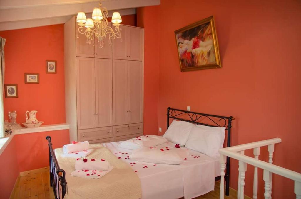 Postel nebo postele na pokoji v ubytování Villa Conte Rari