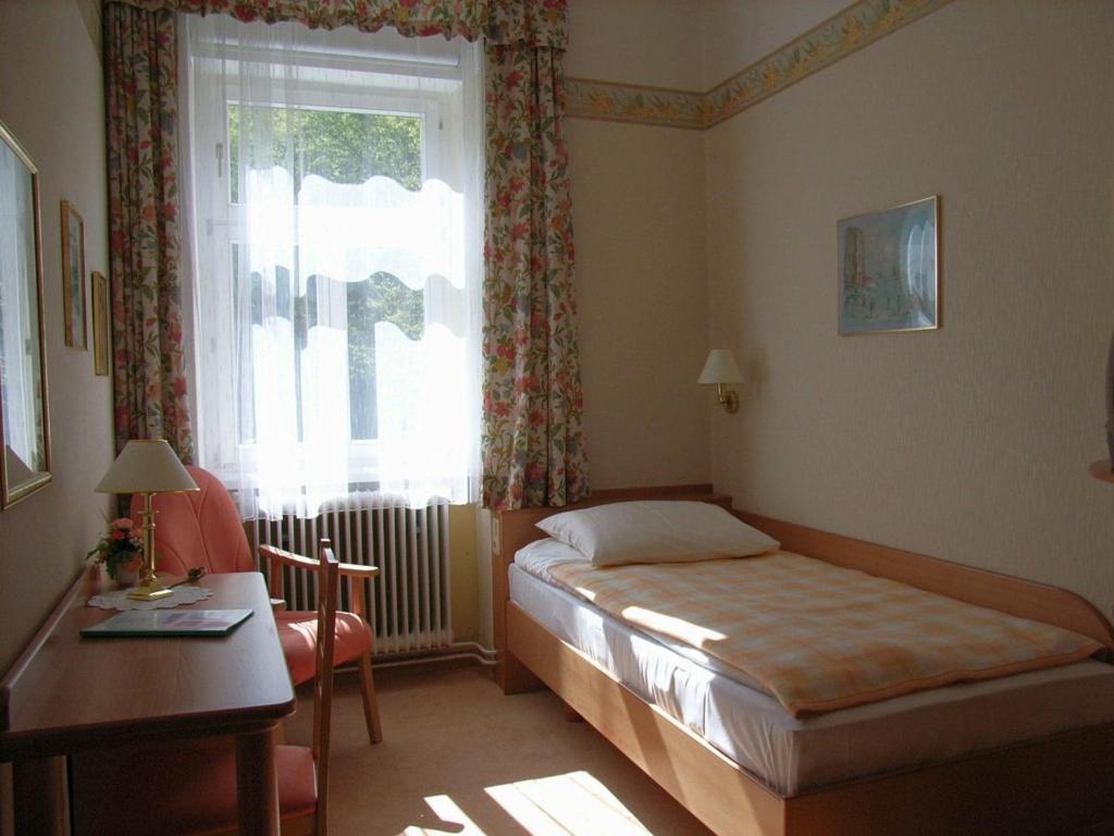 Postel nebo postele na pokoji v ubytování Waldpension Mück