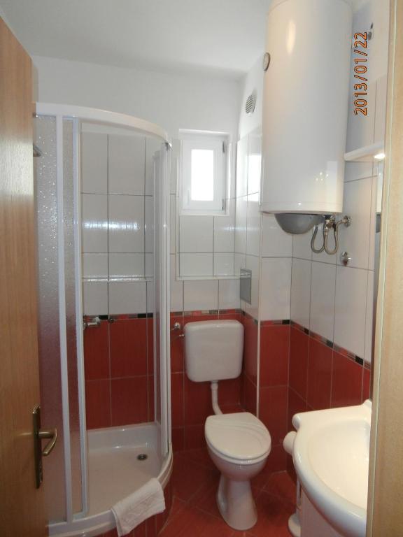 Koupelna v ubytování Guest House Klaudija