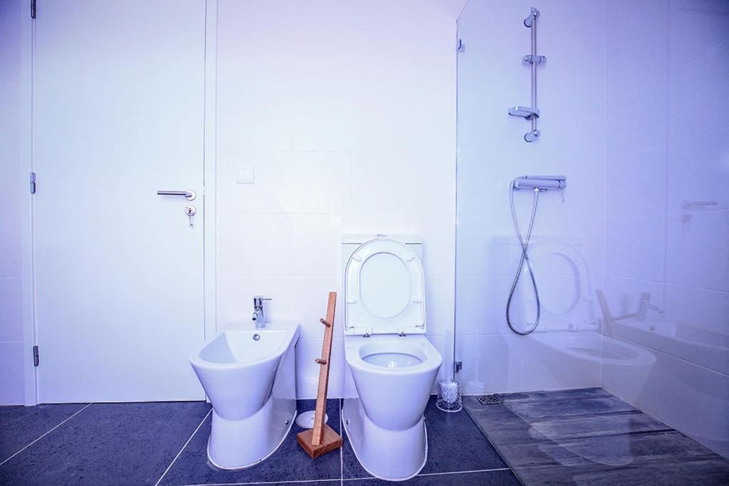 Koupelna v ubytování Quinta das Giestas