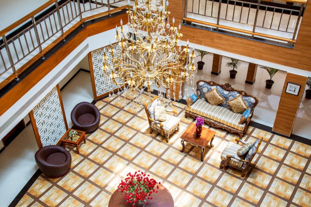 Posezení v ubytování Hill Palace Hotel & Spa