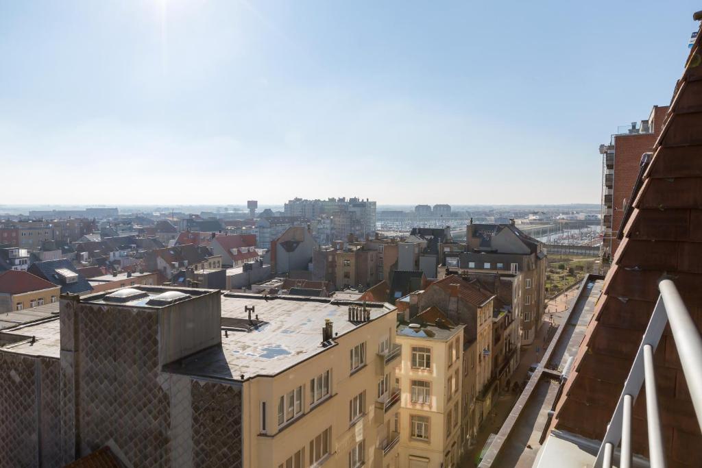 Nespecifikovaný výhled na destinaci Blankenberge nebo výhled na město při pohledu z penzionu