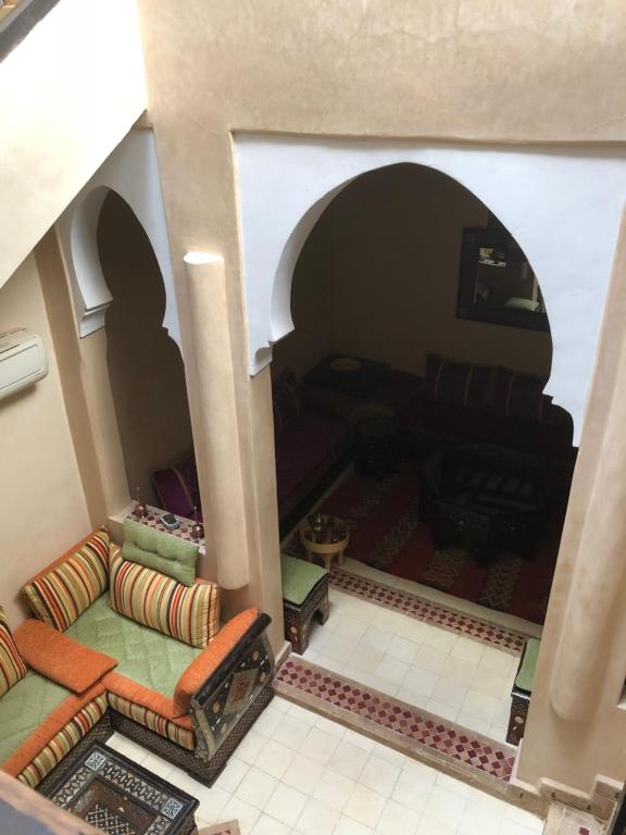Posezení v ubytování Riad Côté palmeraie