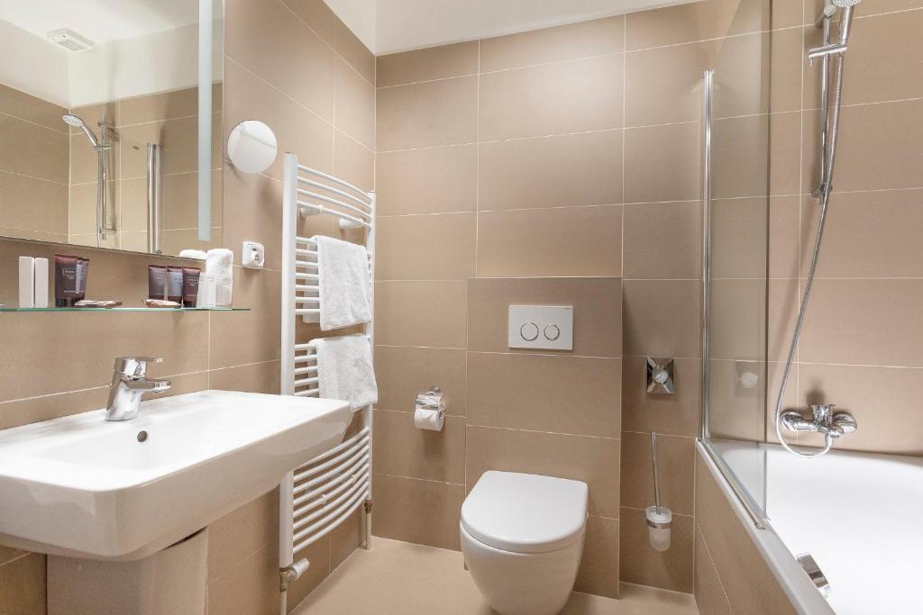 Koupelna v ubytování Hotel Pod Věží
