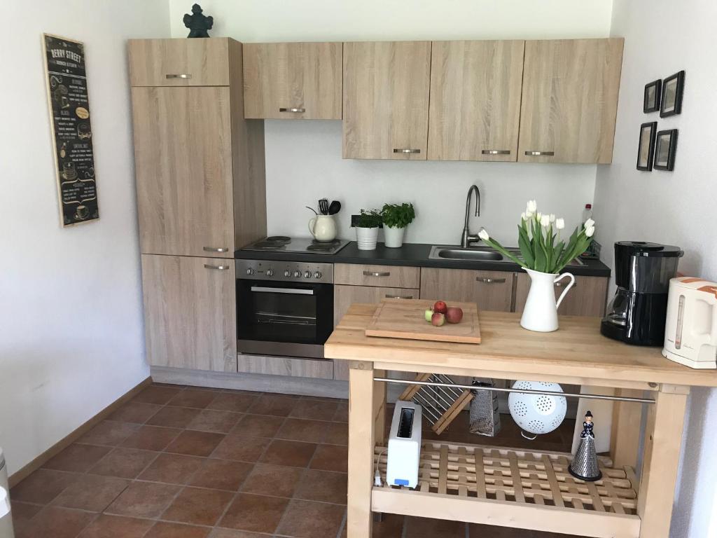 Kuchyň nebo kuchyňský kout v ubytování Ferienwohnung Gruber-Hansen