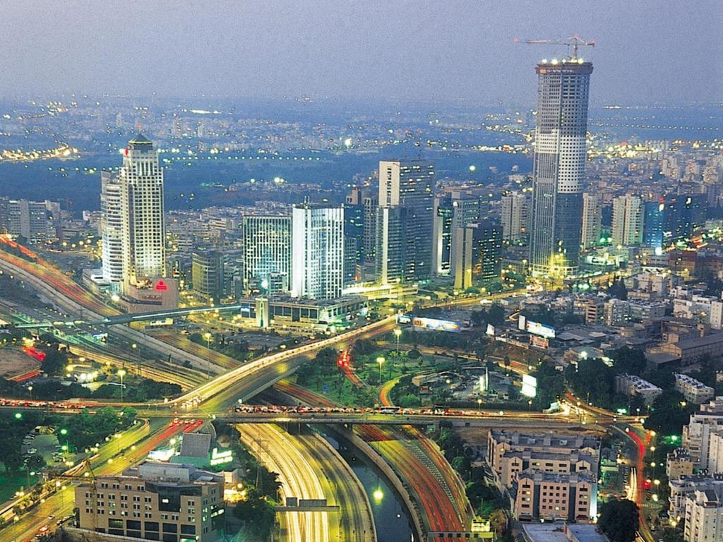 Nespecifikovaný výhled na destinaci Tel Aviv nebo výhled na město při pohledu z hotelu