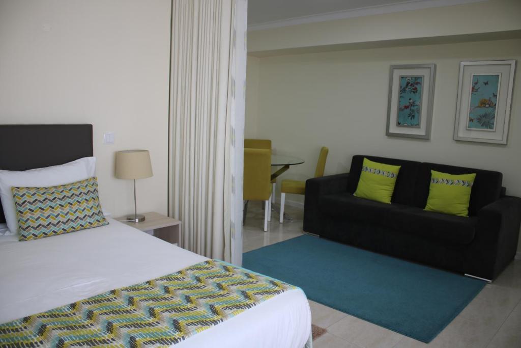 Cama ou camas em um quarto em Hotel Ancora Mar