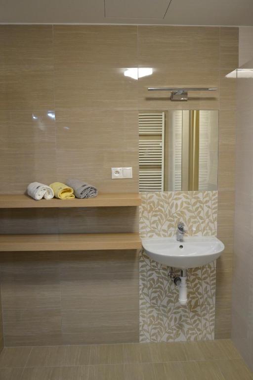 Koupelna v ubytování Hostel Bratislava