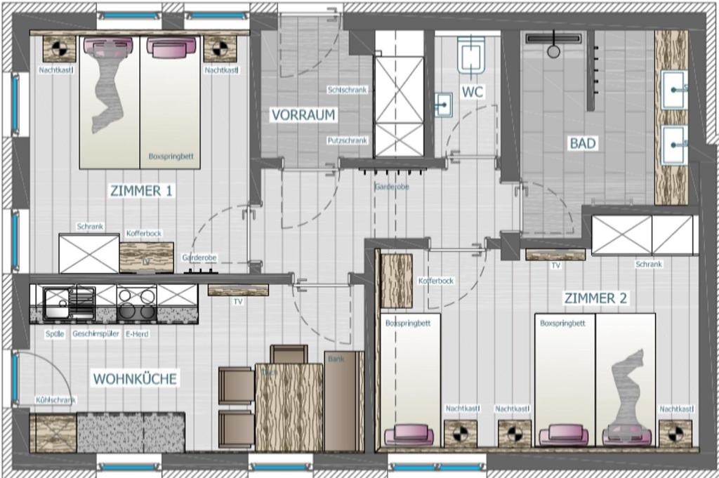 Nacrt objekta Apartment Wandspitz