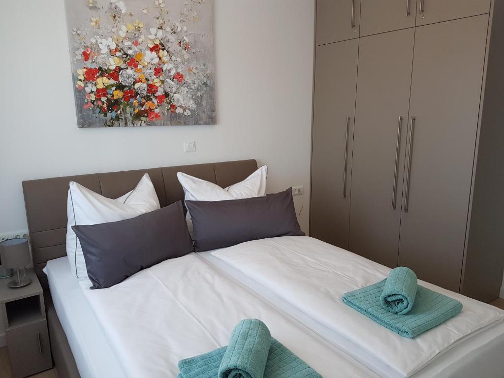 Posteľ alebo postele v izbe v ubytovaní Apartment ARIA Exclusive Petrcane