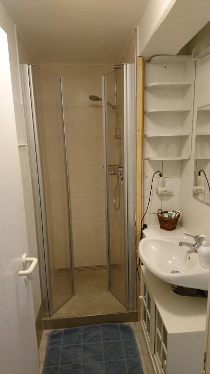 Ванная комната в Ferienwohnung Seidel