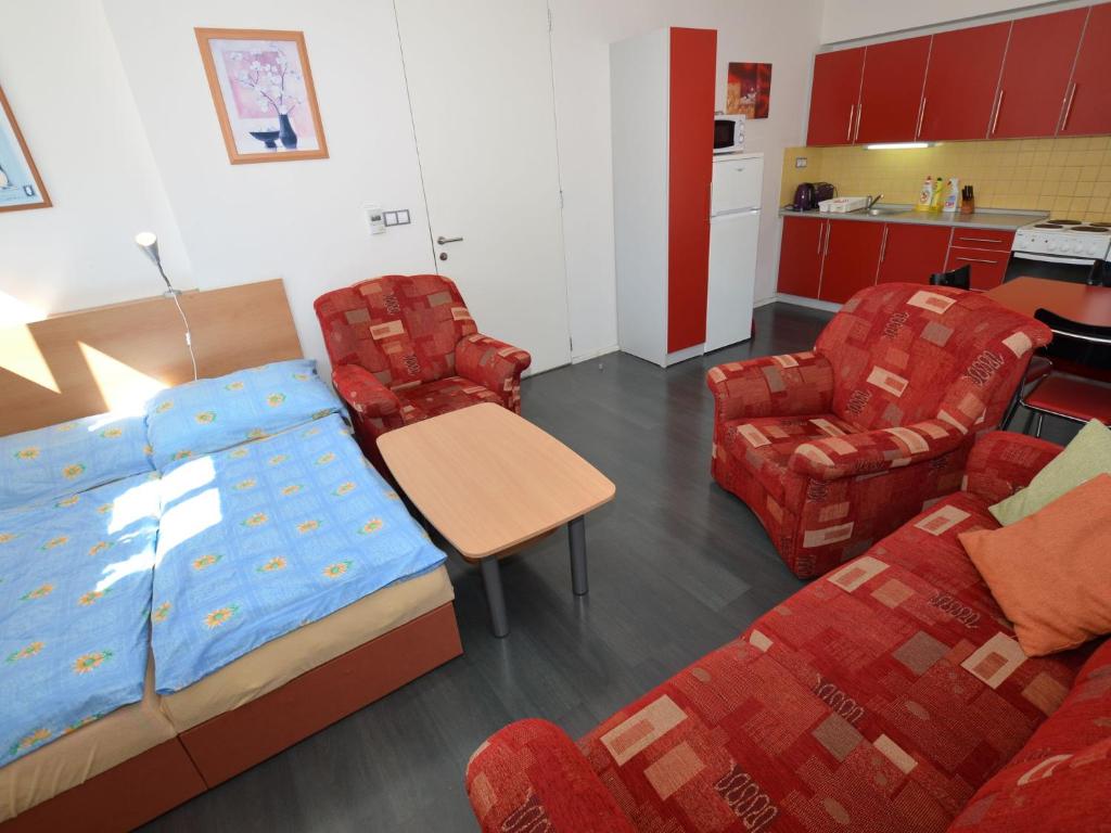 Posezení v ubytování Modern Apartment in Rokytnice nad Jizerou