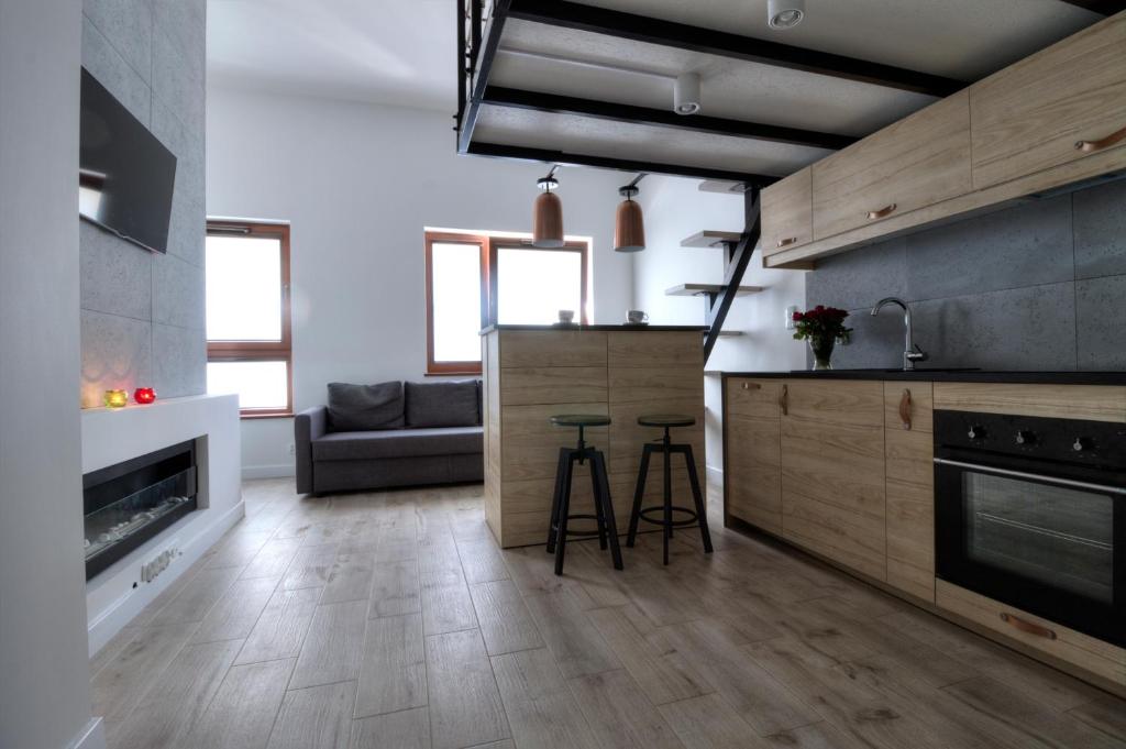 Kuchyňa alebo kuchynka v ubytovaní Celma Condohotel Old Town Gdańsk