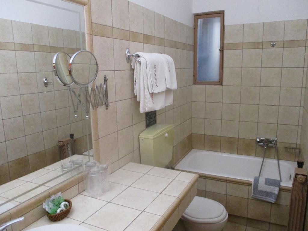 Koupelna v ubytování Hotel Delta