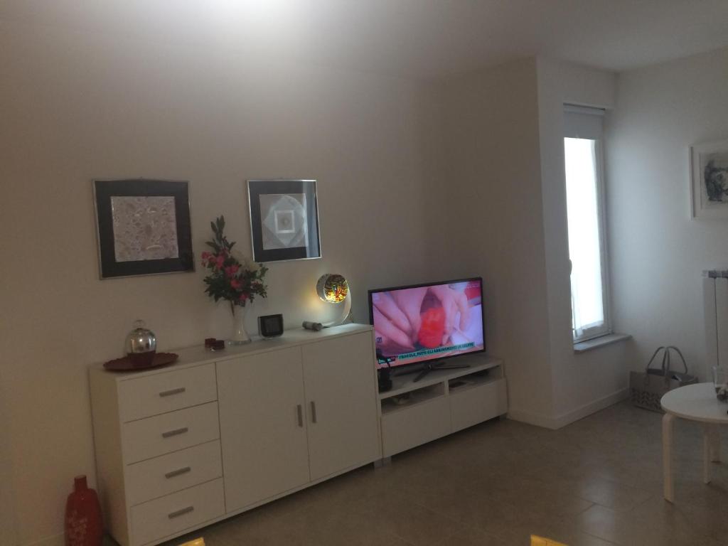 TV a/nebo společenská místnost v ubytování Palazzo Fratini