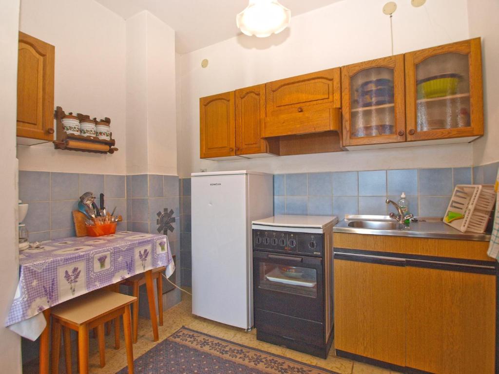 Kuchyň nebo kuchyňský kout v ubytování Apartments Franko 1586