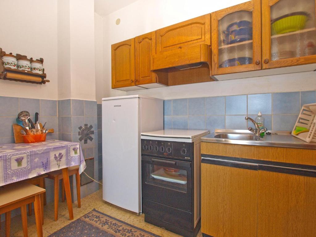 Kuchyň nebo kuchyňský kout v ubytování Apartments Franko 1586