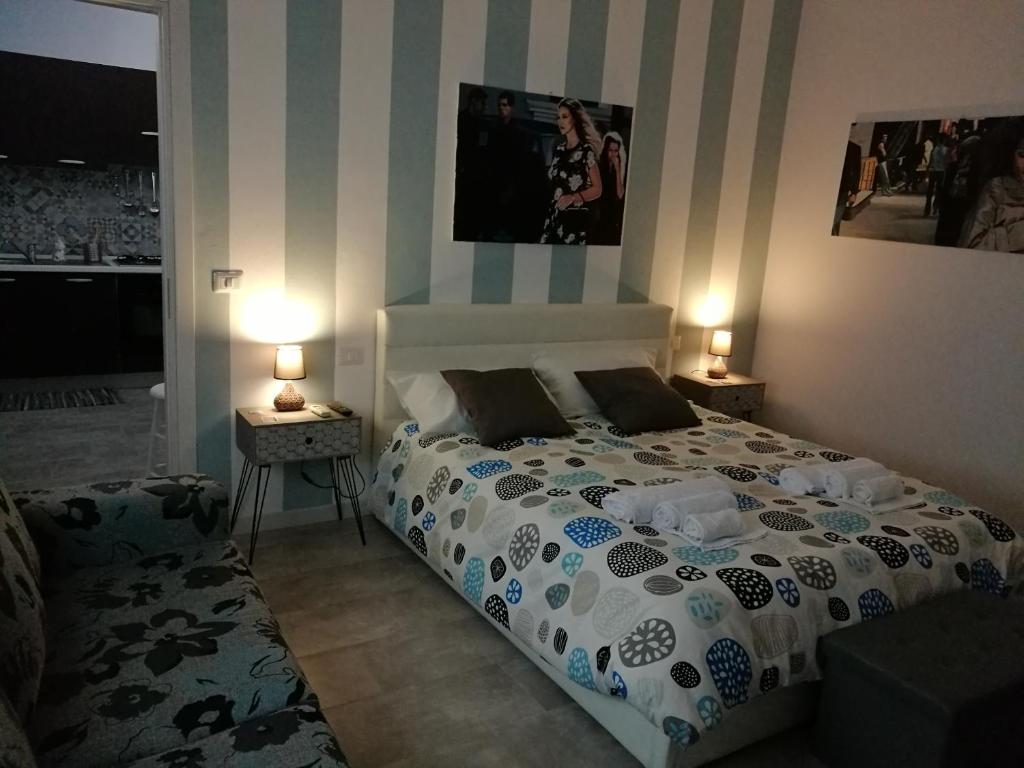 A bed or beds in a room at B&B A casa dell'artista