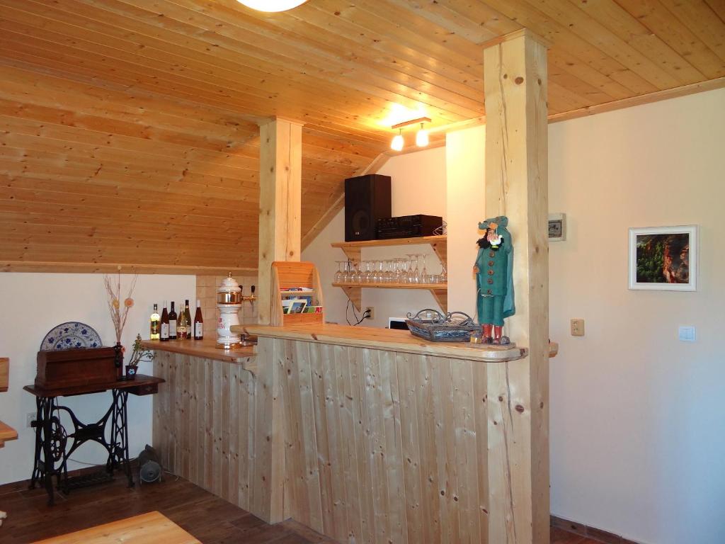 Una cocina o cocineta en Farma Růžová