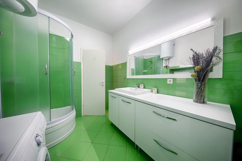 Koupelna v ubytování Apartment Jure