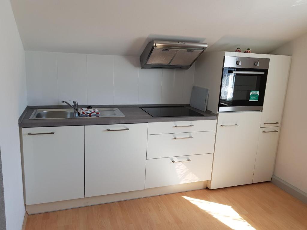 Kuchyň nebo kuchyňský kout v ubytování Apartment Debi