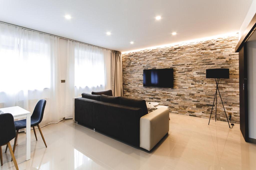 TV a/nebo společenská místnost v ubytování SILESIA Apartment