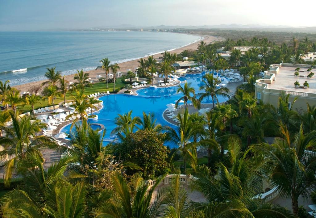 an aerial view of the resort and the beach at Pueblo Bonito Emerald Bay Resort & Spa - All Inclusive in Mazatlán