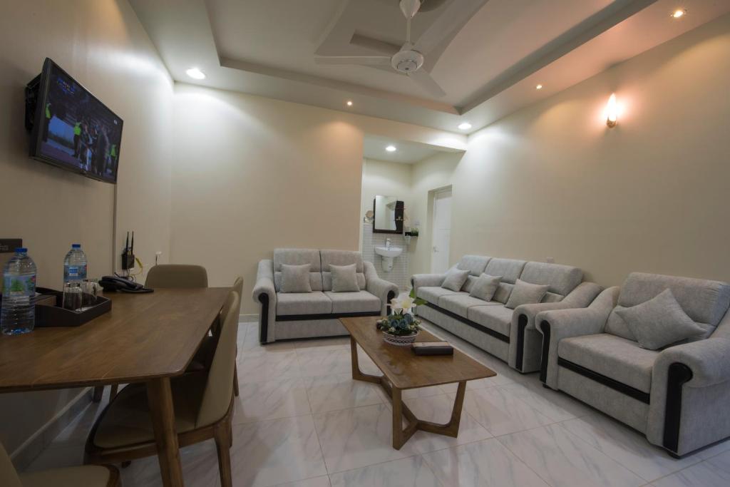 Posezení v ubytování Bahla Jewel Hotel Apartments