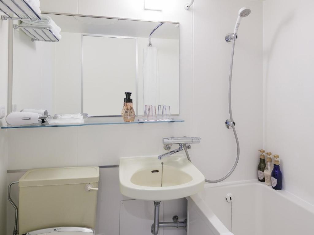 Koupelna v ubytování Hotel Mystays Kagoshima Tenmonkan Annex