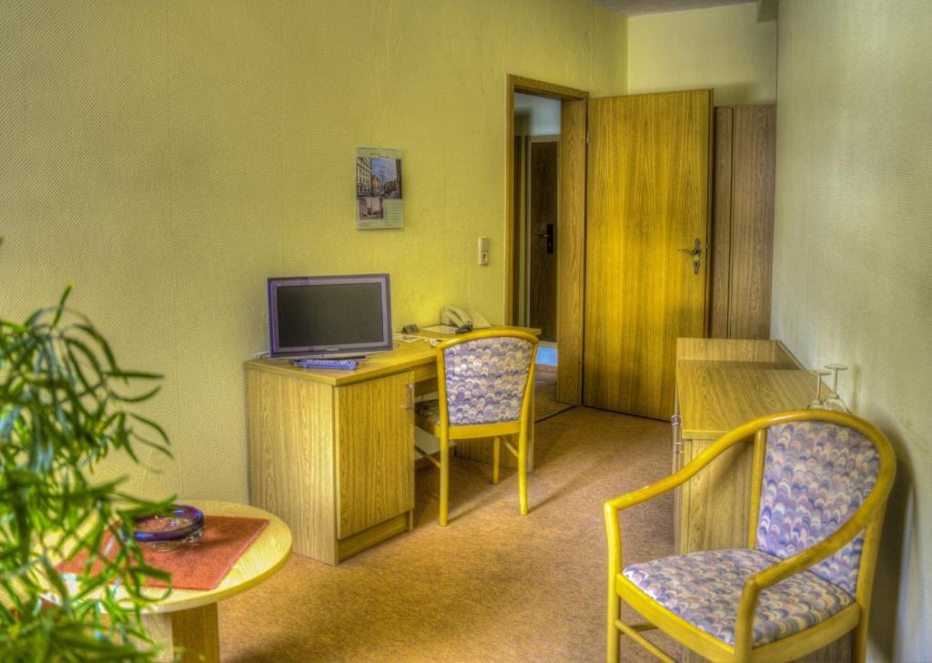 TV a/nebo společenská místnost v ubytování Spree-Pension