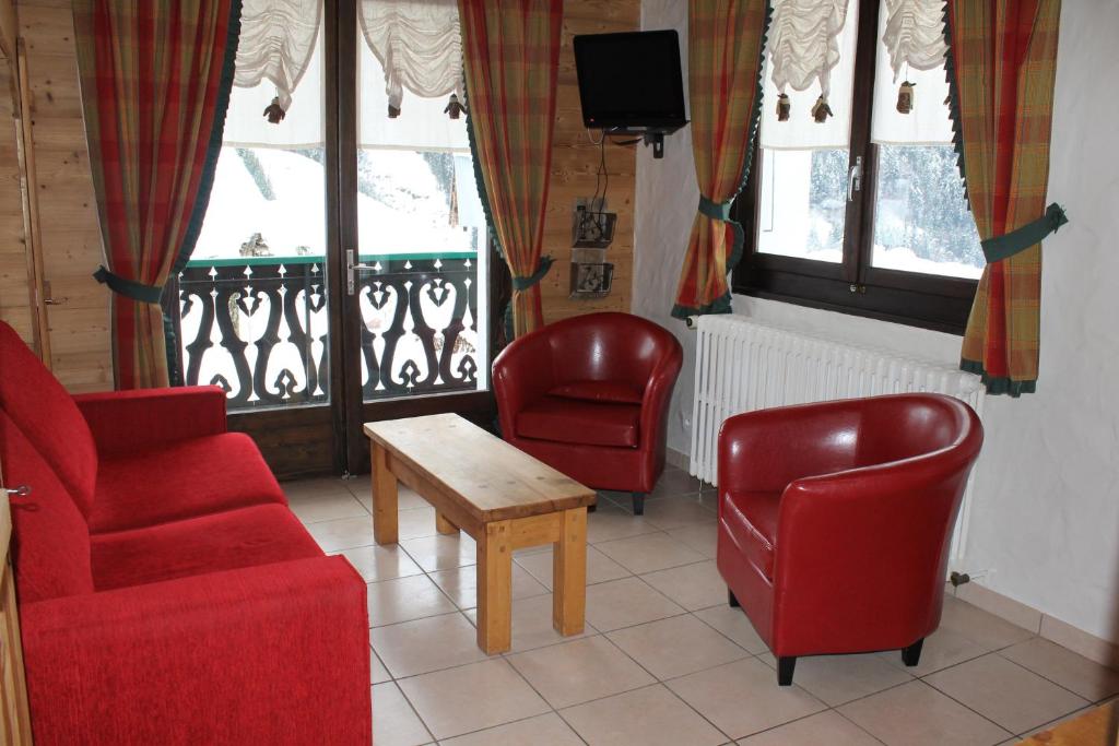 Posezení v ubytování Chalet Fleur des Alpes