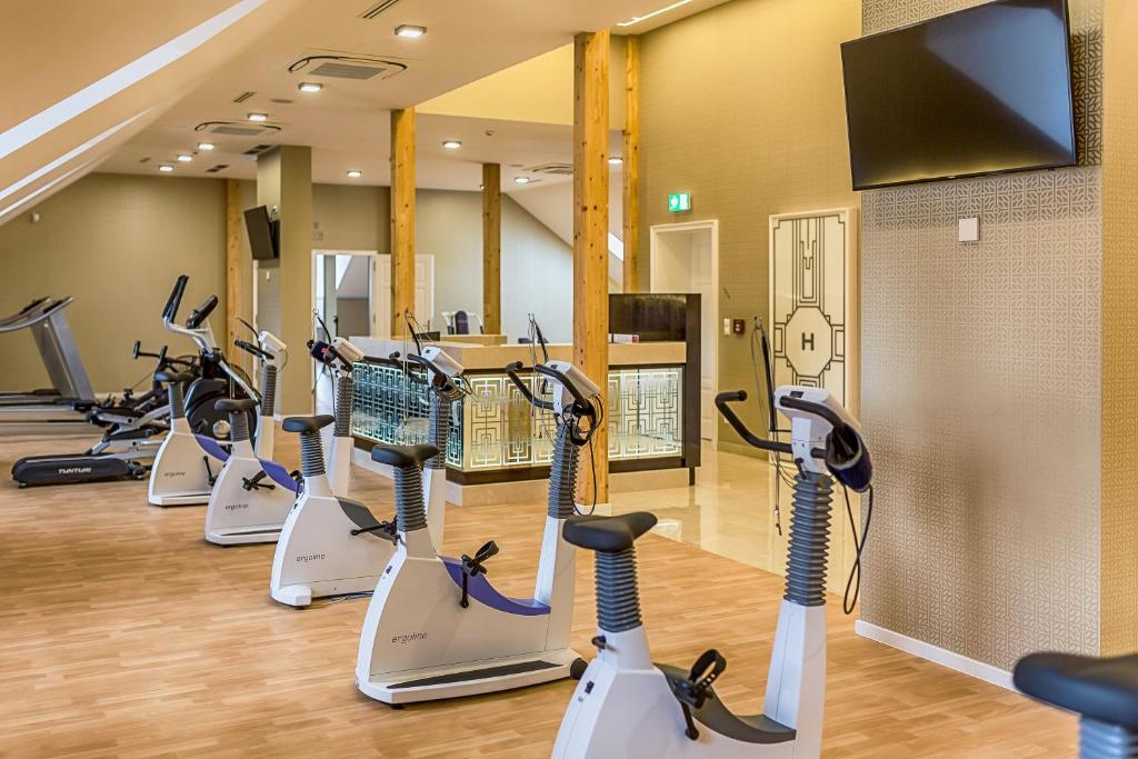 Posilňovňa alebo fitness centrum v ubytovaní Royal Palace