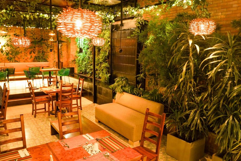 Posezení v ubytování Hotel Factory Green Bogotá