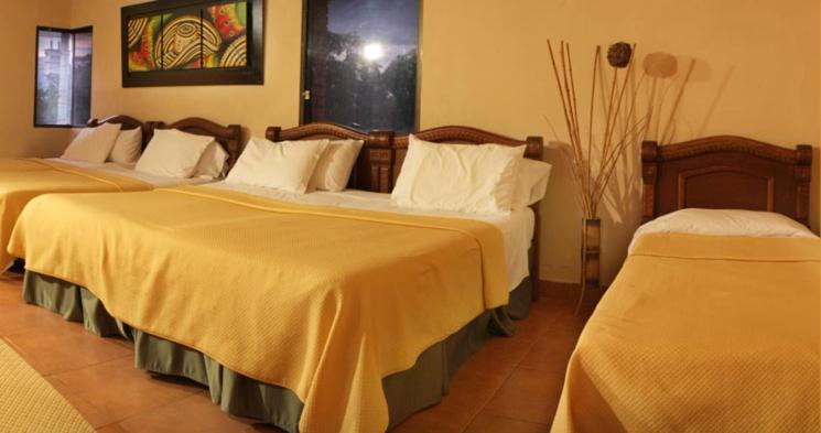 Postel nebo postele na pokoji v ubytování Hotel D' Leon Inn