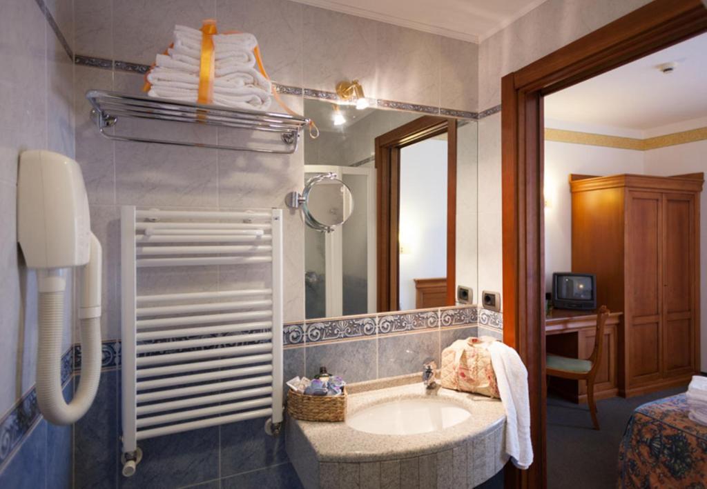 Koupelna v ubytování Hotel Bologna