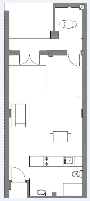 Půdorys ubytování Apartamentos Calanda