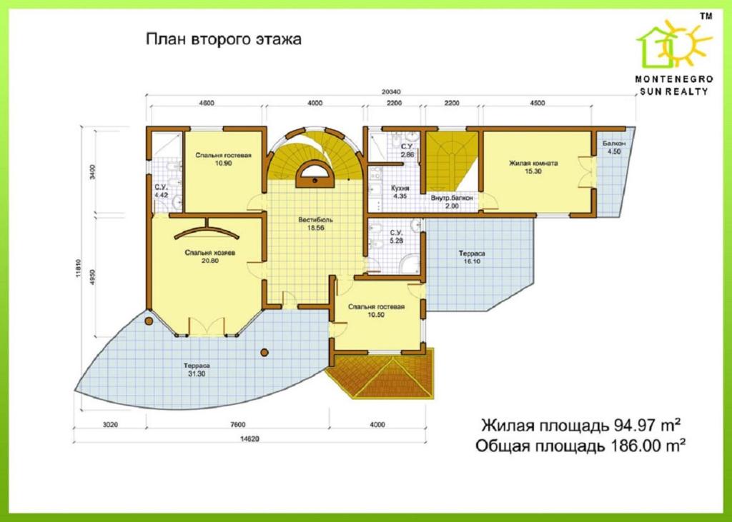 Planimetria di Villa Yukka