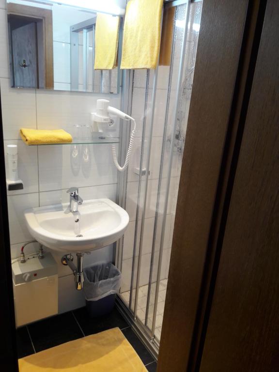 Koupelna v ubytování Hotel Tautermann