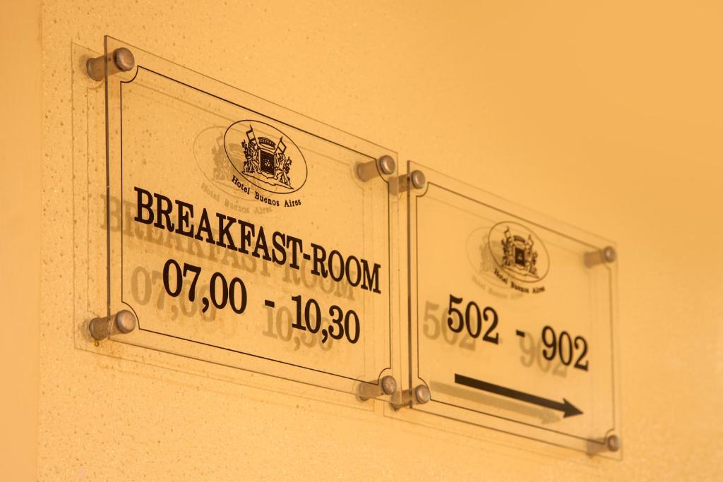 Certifikát, hodnocení, plakát nebo jiný dokument vystavený v ubytování Hotel Buenos Aires