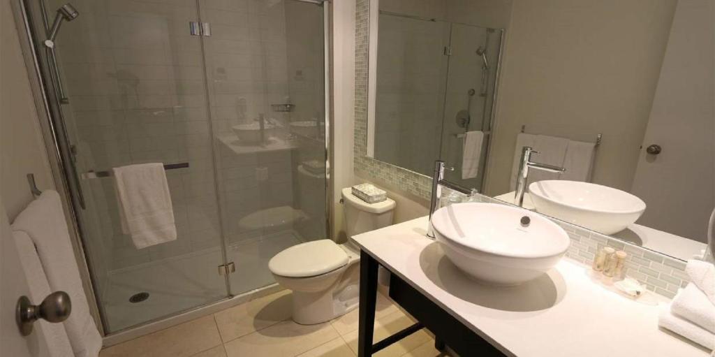 Koupelna v ubytování Hotel Classique